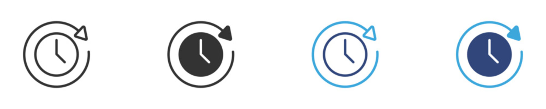 Back In Time icon set, Past time icon , vector illustration 