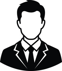 Businessman avatar icon vector illustration professional profile image eps silhouette