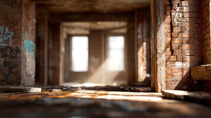 Fototapeta premium Abandoned building interior