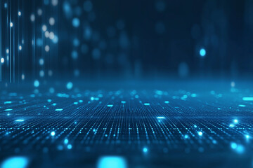 Abstract light blue technology background, subtle geometric grid, glowing elements