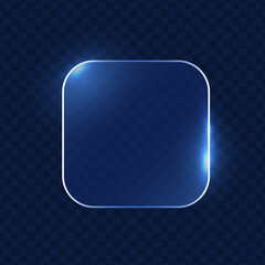 Blue square with transparent effect for your design, put your text.