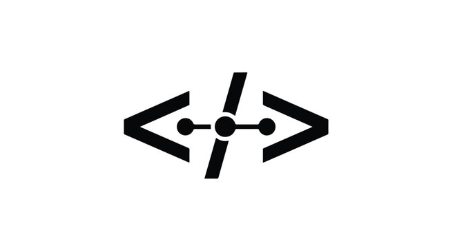 Abstract digital code symbol representing programming and data.