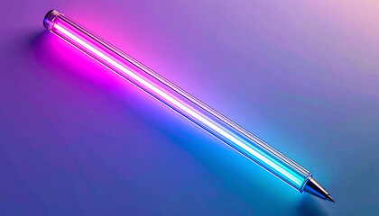Close up of a neon pen.