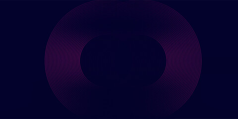 Dark abstract background with glowing circles. Swirl circular lines element gradient