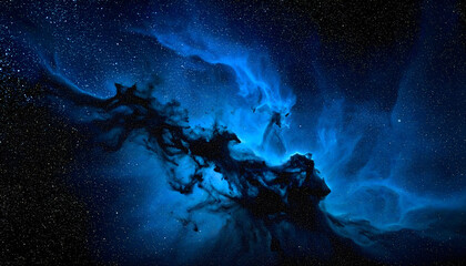 Space nebula blue-black gradient with star-field grain