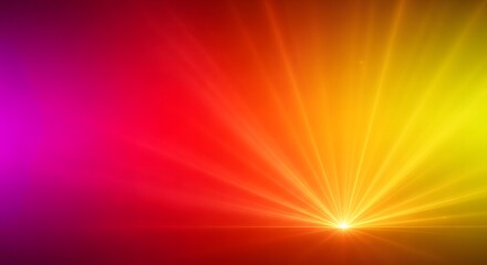 Vibrant abstract background with a bright light burst emanating from the bottom right corner in a spectrum of warm colors