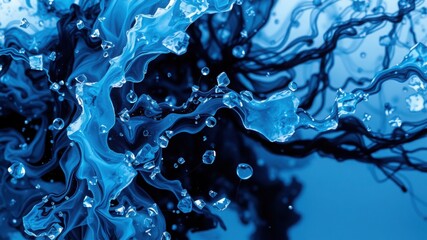 Dynamic Water Splash: A Captivating Display of Fluid Motion.