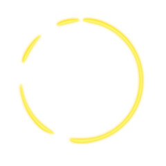 Glowing circle of fire on a transparency background