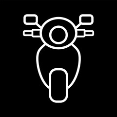 Doodle transport icon. Outline motorcycle clipart. Sketch vector stock illustration