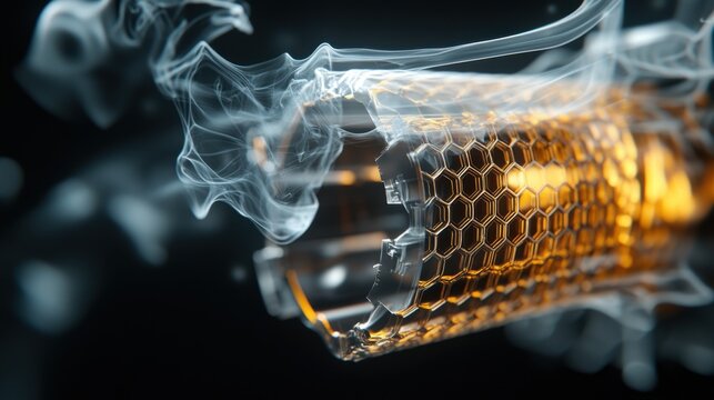 Detailed Cross-Sectional View of Car Particulate Filter Design