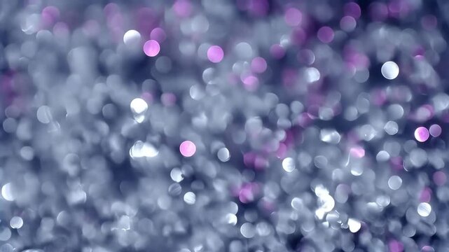 Abstract bokeh lights in soft purple and blue tones create a shimmering, out of focus background ideal for elegant design projects, graphics, technology visuals, and branding