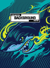 Abstract & Grunge Sports Jersey Design Vector &ndash; Seamless Pattern & Mock-up Front View