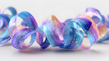 blue and yellow christmas ribbons