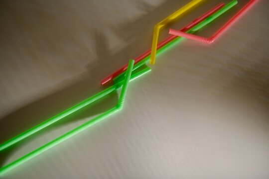 abstract background with colorful straws - Powered by Adobe