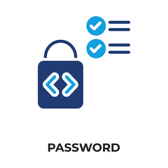 password vector, icon or logo sign isolated symbol illustration
