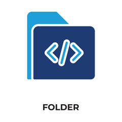 folder vector, icon or logo sign isolated symbol illustration