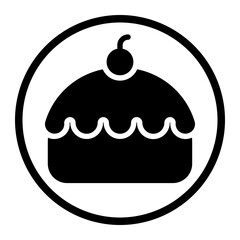cake glyph icon