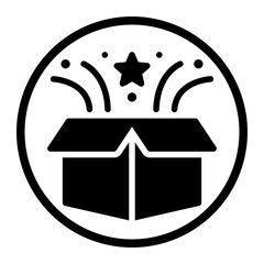 gift glyph icon