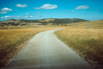 Roads on Zlatibor mountain in Serbia