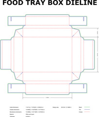 Food Tray Box Dieline