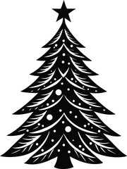 Christmas tree silhouette