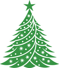 Christmas tree vector illustration