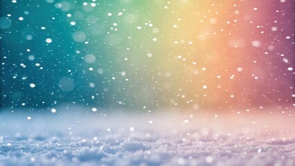 Obraz premium A colorful background with swirling snowflakes, creating a dreamy winter atmosphere.