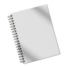 Blank spiral bound notebook isolated on transparent background