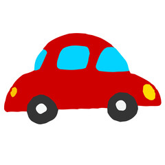 赤い車のおもちゃ