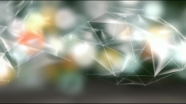 Digital Network: A luminous digital network of interconnected points and lines overlayed against a blurred backdrop, representing the complexity of connections.