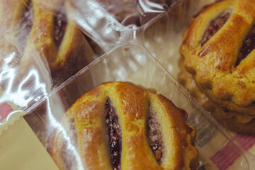 Sweet cakes in a package