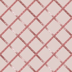 Elegant rose gold and blush pink diagonal grid pattern with subtle glitter accents for a luxurious background