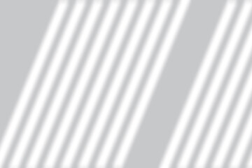 Obraz premium Soft natural light casting striped shadow patterns on a clean minimalist background creating serene ambiance