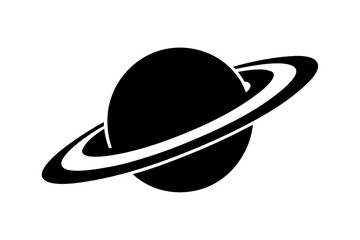 planet saturn icon, Saturn with sparkle silhouette, cosmos and planet black symbol
