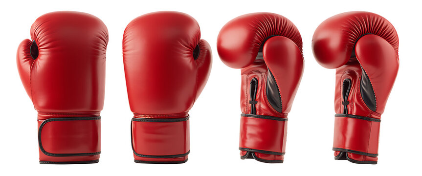 Red boxing gloves resting side by side on a plain background, perfect for training or competitive matches in the sport
- Powered by Adobe