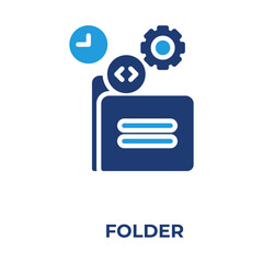 folder vector, icon or logo sign isolated symbol illustration