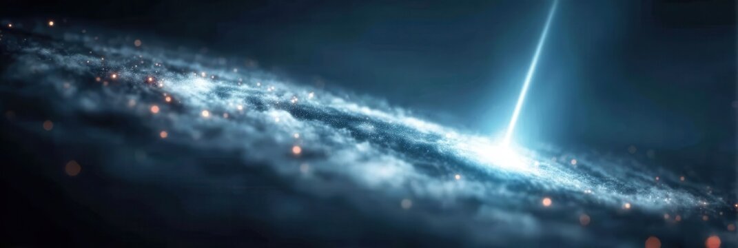 A mystical galaxy forged from tissue like nebulae, where evolution, physics, and organ structures intertwine while a satellite searches for the key solution to cosmic life
