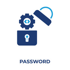 password vector, icon or logo sign isolated symbol illustration