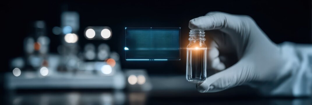A lunar lab authenticates a rare import using vacuum seals to stabilize fragile cells while quantum cables synchronize rover containers with analysis panels transforming alien chemicals