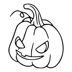 jack-o'-lantern outline scary face