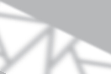 Minimalist geometric shadows casting on a white background for a modern, clean aesthetic