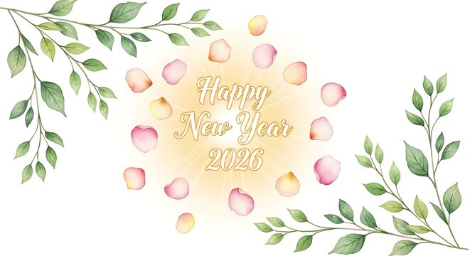 Delicate watercolor floral wreath with elegant calligraphy for a special occasion