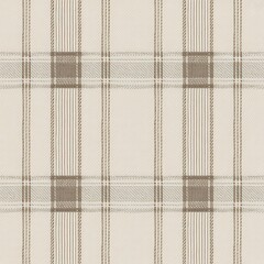 Subtle vintage beige and brown plaid pattern with faded lines and textured squares for rustic home decor