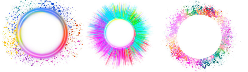 Colorful artistic frame overlay PNG abstract paint splash PNG transparent 