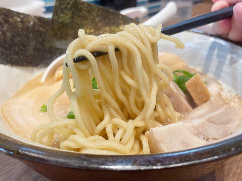 濃厚鶏白湯と魚介スープのラーメン