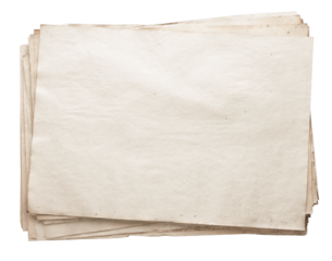 Vintage Stacked Blank Paper Sheets Display