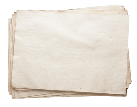 Vintage Stacked Blank Paper Sheets Display