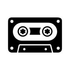 Obraz premium A analog audio cassette icon bold outline vector illustration design