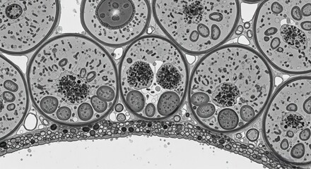 TEM showing virus accumulation in epidermal plant cells