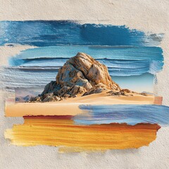 Creative collage template for psychotherapy advertisement